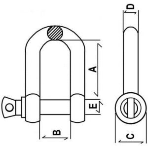 Κλειδί Kλασσικό Inox Tύπου “D” 4mm