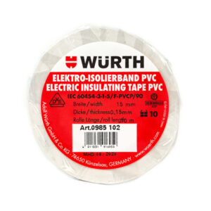 Ηλεκτρομονωτική Ταινία PVC Wurth Λευκή 25m x 19mm