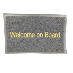 Πατάκι PVC Welcome On Board Γκρι