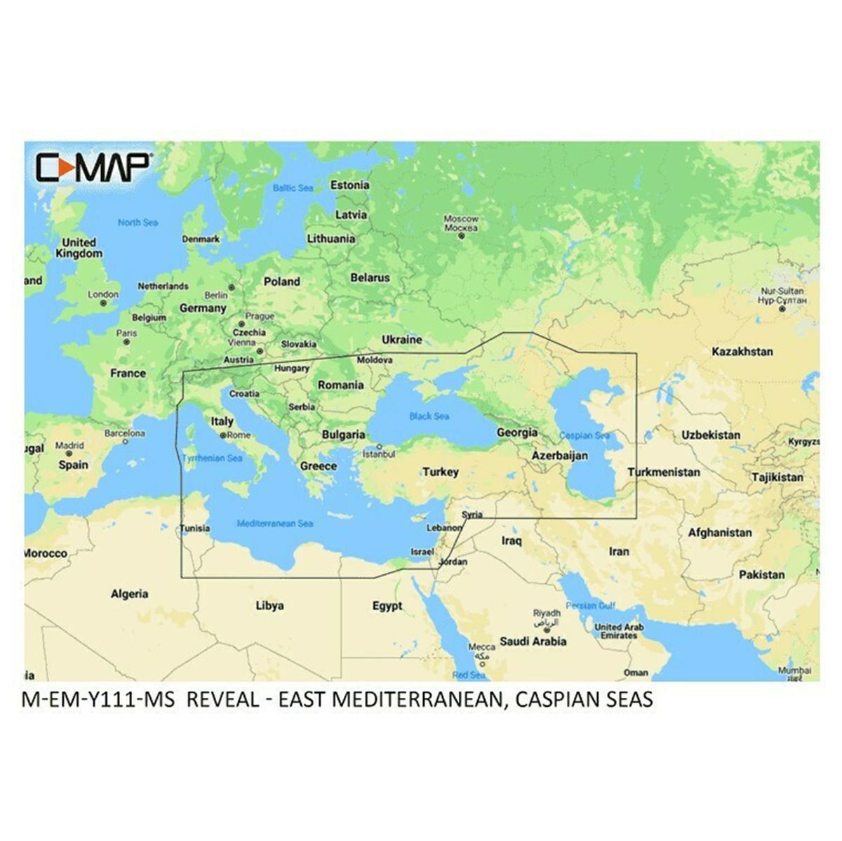 Χάρτες C-MAP REVEAL M-EM-Y111-MS ανατολική μεσόγειος, κασπία θάλασσα