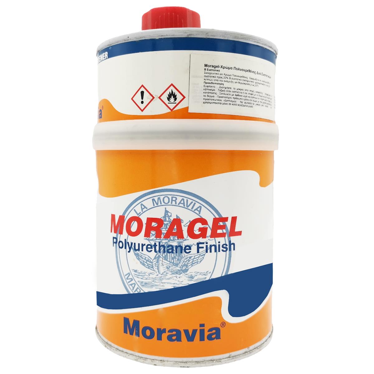 Χρώμα πολυουρεθάνης δύο συστατικών MORAVIA Moragel λευκό 0.75Lt