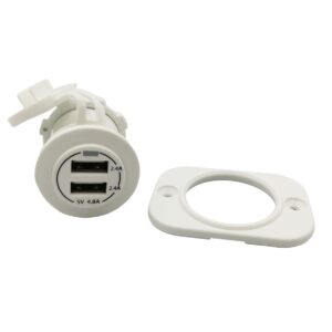 Θύρα USB διπλή OSCULATI 12/24V άσπρη